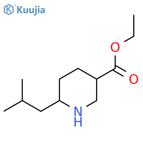 ethyl 6-(2-methylpropyl)piperidine-3-carboxylate structure