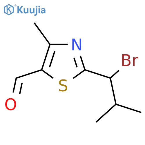 2-(1-Bromo-2-methylpropyl)-4-methyl-1,3-thiazole-5-carbaldehyde structure