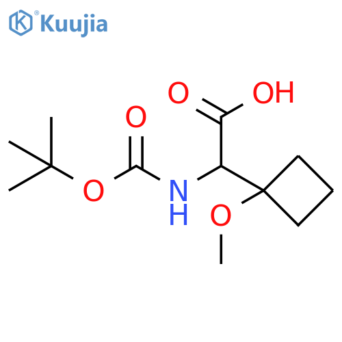 2-{(tert-butoxy)carbonylamino}-2-(1-methoxycyclobutyl)acetic acid structure