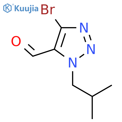 4-bromo-1-(2-methylpropyl)-1H-1,2,3-triazole-5-carbaldehyde structure