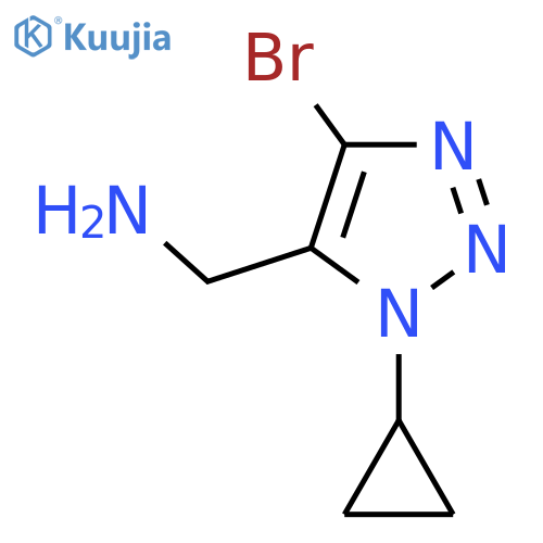 (4-bromo-1-cyclopropyl-1H-1,2,3-triazol-5-yl)methanamine structure