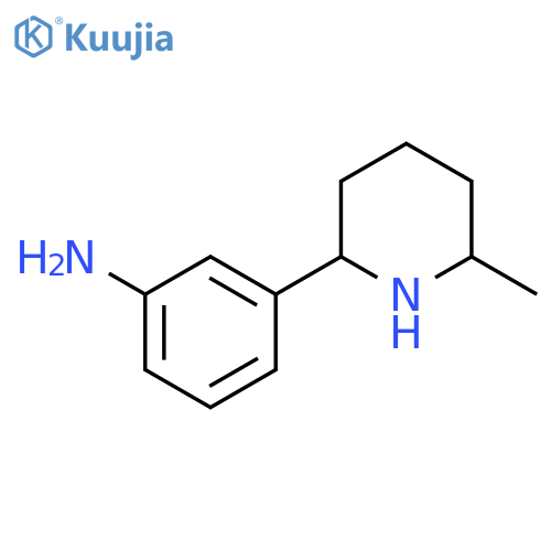 Benzenamine, 3-(6-methyl-2-piperidinyl)- structure