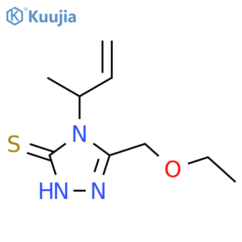 4-(but-3-en-2-yl)-5-(ethoxymethyl)-4H-1,2,4-triazole-3-thiol structure