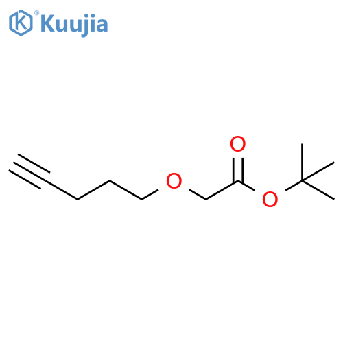 tert-butyl 2-(pent-4-yn-1-yloxy)acetate structure