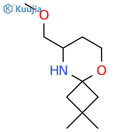 8-(methoxymethyl)-2,2-dimethyl-5-oxa-9-azaspiro3.5nonane structure