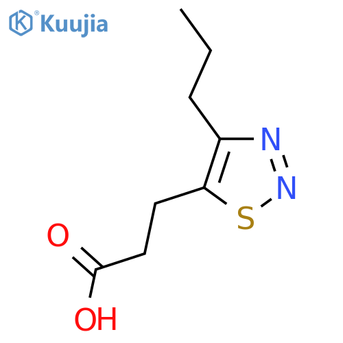 3-(4-propyl-1,2,3-thiadiazol-5-yl)propanoic acid structure