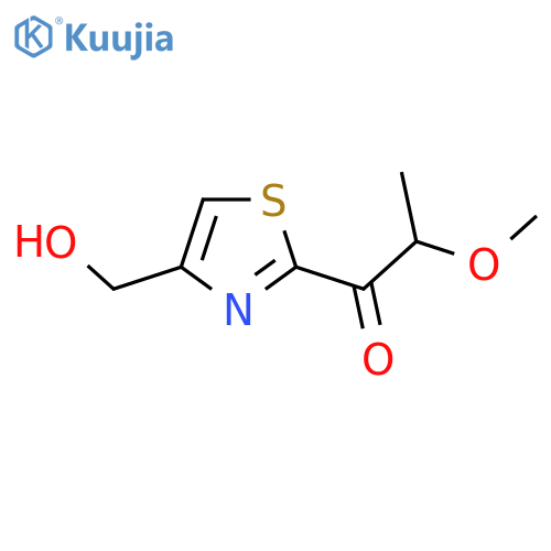 1-4-(hydroxymethyl)-1,3-thiazol-2-yl-2-methoxypropan-1-one structure