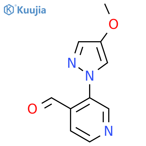 3-(4-methoxy-1H-pyrazol-1-yl)pyridine-4-carbaldehyde structure