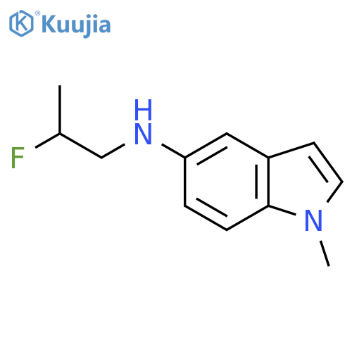 N-(2-fluoropropyl)-1-methyl-1H-indol-5-amine structure
