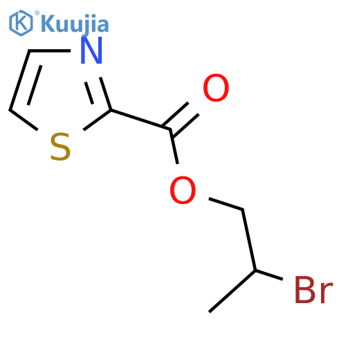 2-bromopropyl 1,3-thiazole-2-carboxylate structure