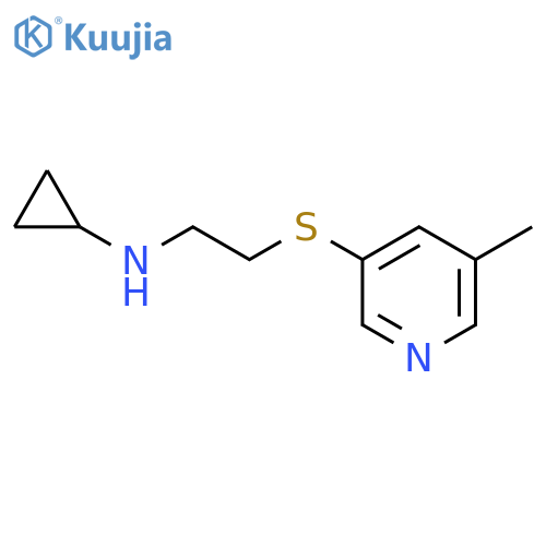 N-{2-(5-methylpyridin-3-yl)sulfanylethyl}cyclopropanamine structure