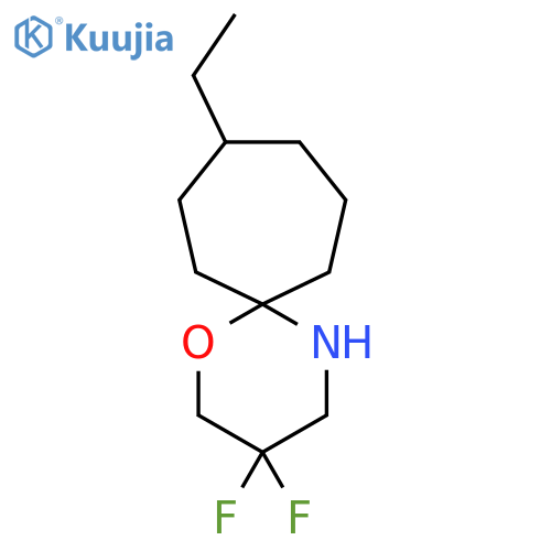 9-ethyl-3,3-difluoro-1-oxa-5-azaspiro5.6dodecane structure