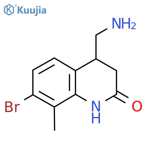 4-(aminomethyl)-7-bromo-8-methyl-1,2,3,4-tetrahydroquinolin-2-one structure