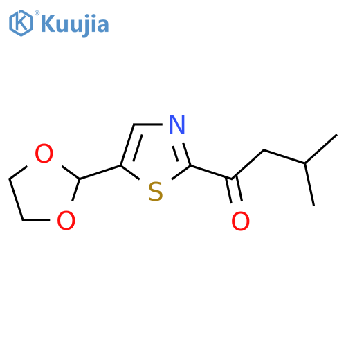 1-5-(1,3-dioxolan-2-yl)-1,3-thiazol-2-yl-3-methylbutan-1-one structure