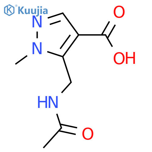 1H-Pyrazole-4-carboxylic acid, 5-[(acetylamino)methyl]-1-methyl-  structure