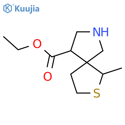 ethyl 1-methyl-2-thia-7-azaspiro4.4nonane-9-carboxylate structure