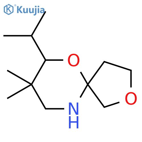 8,8-dimethyl-7-(propan-2-yl)-2,6-dioxa-10-azaspiro4.5decane structure