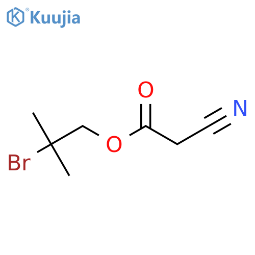2-bromo-2-methylpropyl 2-cyanoacetate structure