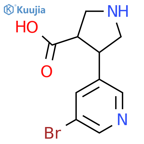 4-(5-Bromopyridin-3-yl)pyrrolidine-3-carboxylic acid structure