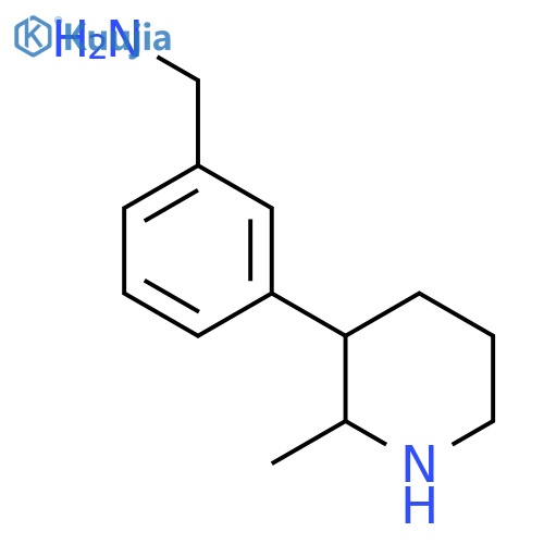 [3-(2-Methylpiperidin-3-yl)phenyl]methanamine structure