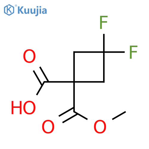 3,3-difluoro-1-(methoxycarbonyl)cyclobutane-1-carboxylic acid structure