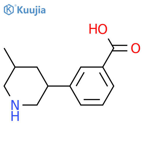3-(5-methylpiperidin-3-yl)benzoic acid structure