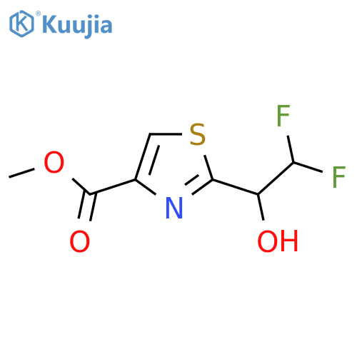 methyl 2-(2,2-difluoro-1-hydroxyethyl)-1,3-thiazole-4-carboxylate structure