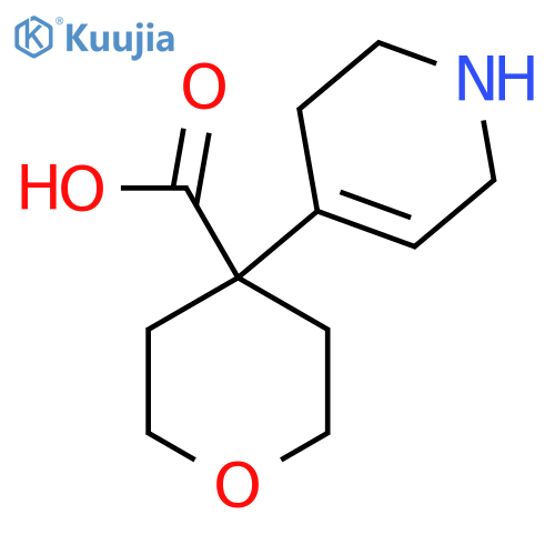 4-(1,2,3,6-tetrahydropyridin-4-yl)oxane-4-carboxylic acid structure
