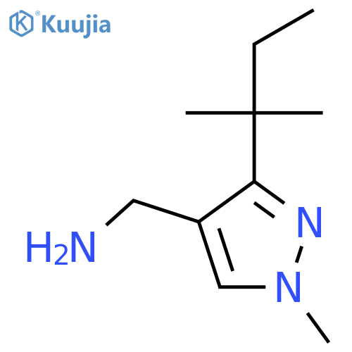 1-methyl-3-(2-methylbutan-2-yl)-1H-pyrazol-4-ylmethanamine structure