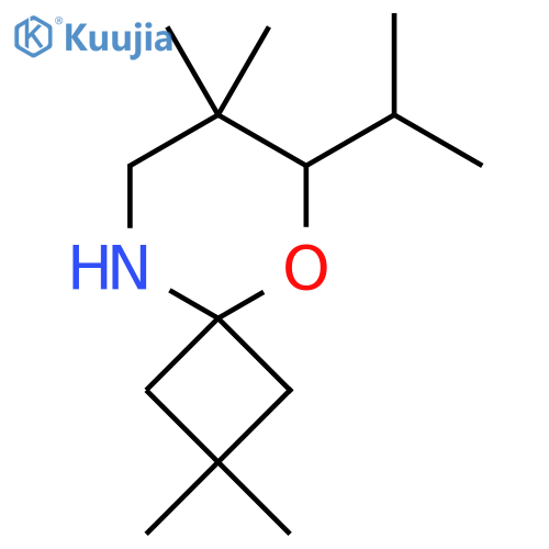 2,2,7,7-tetramethyl-6-(propan-2-yl)-5-oxa-9-azaspiro3.5nonane structure