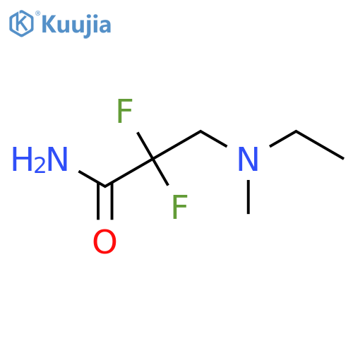 3-ethyl(methyl)amino-2,2-difluoropropanamide structure