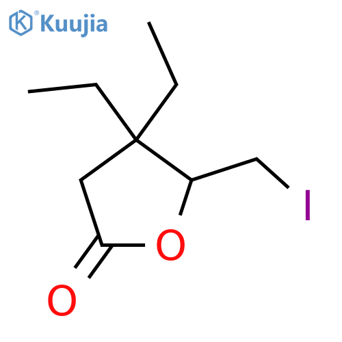 4,4-diethyl-5-(iodomethyl)oxolan-2-one structure