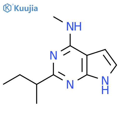 2-(butan-2-yl)-N-methyl-7H-pyrrolo2,3-dpyrimidin-4-amine structure
