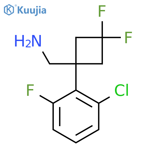 1-(2-chloro-6-fluorophenyl)-3,3-difluorocyclobutylmethanamine structure