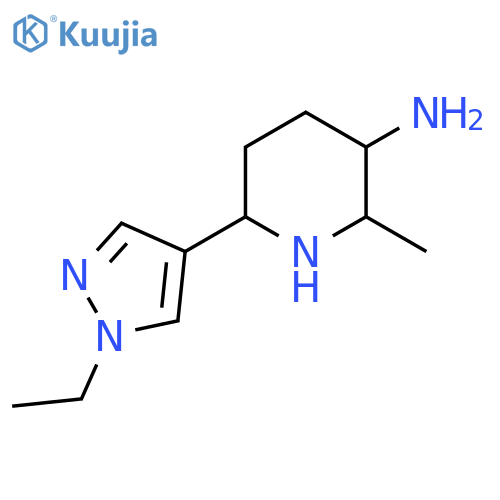 6-(1-ethyl-1H-pyrazol-4-yl)-2-methylpiperidin-3-amine structure
