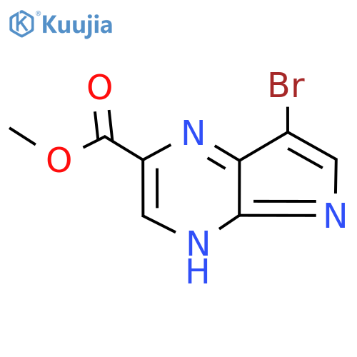 methyl 7-bromo-5H-pyrrolo[2,3-b]pyrazine-2-carboxylate structure