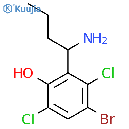 2-(1-aminobutyl)-4-bromo-3,6-dichlorophenol structure