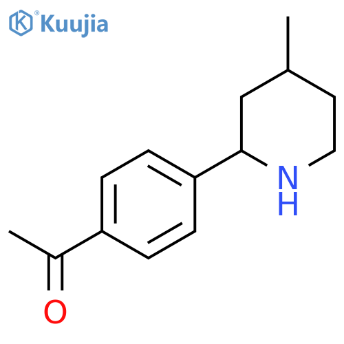 1-4-(4-methylpiperidin-2-yl)phenylethan-1-one structure