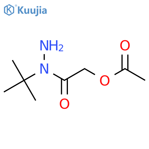 (N-tert-butylhydrazinecarbonyl)methyl acetate structure