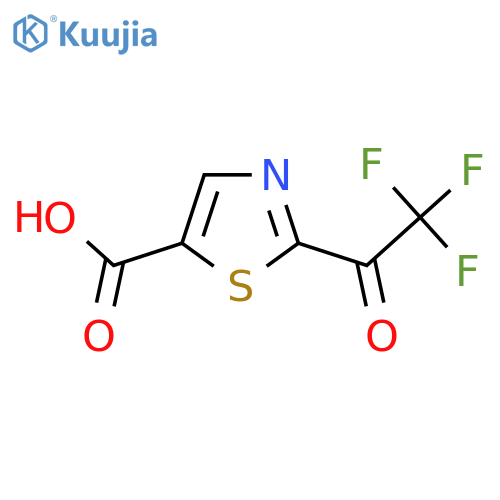 2-(trifluoroacetyl)-1,3-thiazole-5-carboxylic acid structure