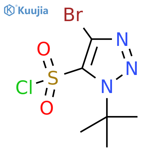 4-bromo-1-tert-butyl-1H-1,2,3-triazole-5-sulfonyl chloride structure