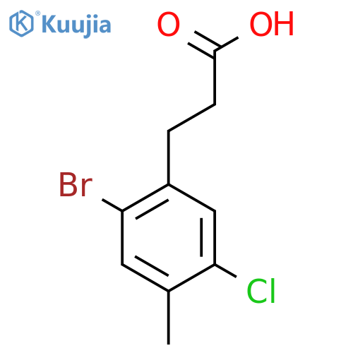 3-(2-bromo-5-chloro-4-methylphenyl)propanoic acid structure
