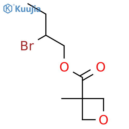 2-bromobutyl 3-methyloxetane-3-carboxylate structure