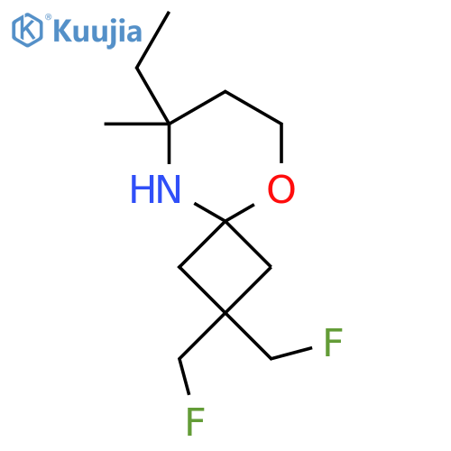 8-ethyl-2,2-bis(fluoromethyl)-8-methyl-5-oxa-9-azaspiro3.5nonane structure