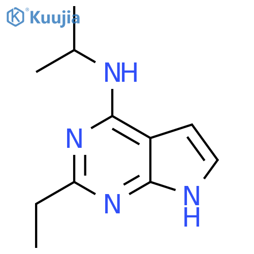 2-ethyl-N-(propan-2-yl)-7H-pyrrolo2,3-dpyrimidin-4-amine structure