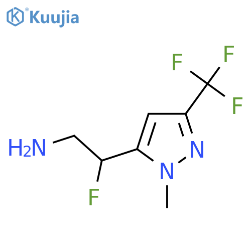 2-fluoro-2-1-methyl-3-(trifluoromethyl)-1H-pyrazol-5-ylethan-1-amine structure
