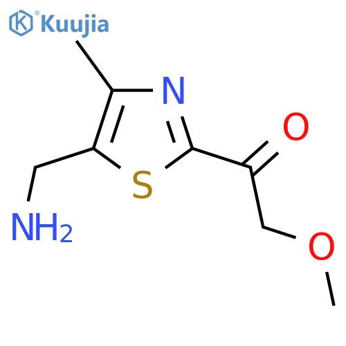 1-5-(aminomethyl)-4-methyl-1,3-thiazol-2-yl-2-methoxyethan-1-one structure