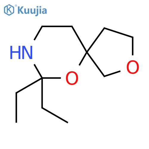 7,7-diethyl-2,6-dioxa-8-azaspiro4.5decane structure