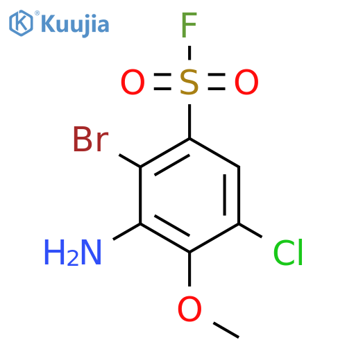 3-amino-2-bromo-5-chloro-4-methoxybenzene-1-sulfonyl fluoride structure