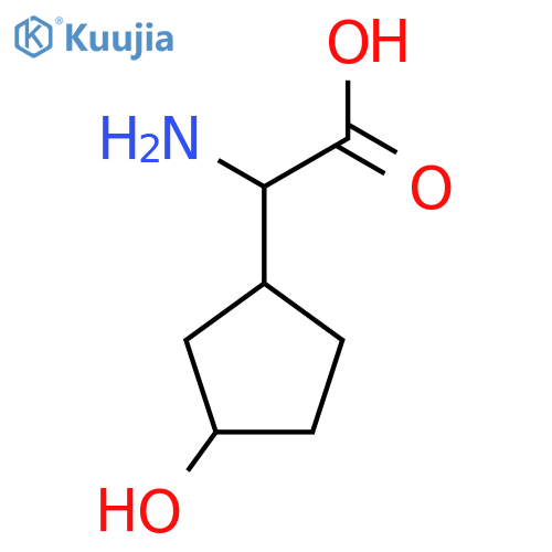 2-amino-2-(3-hydroxycyclopentyl)acetic acid structure